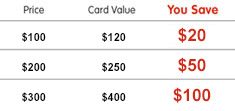 Discount Cards Available